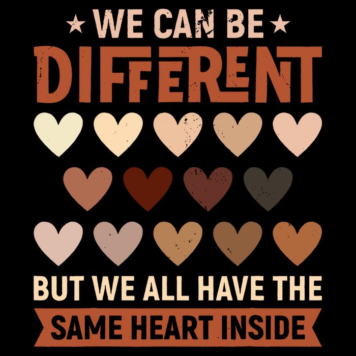We Can Be Different We Have The Same Heart Flat Bill Trucker Hat