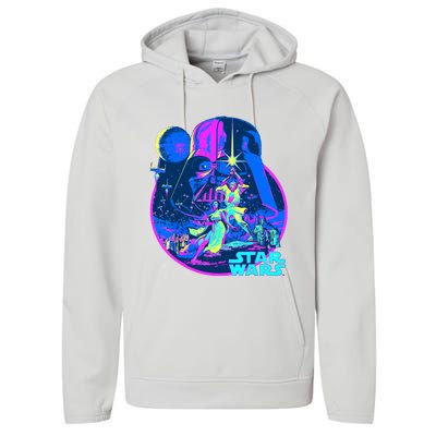 Wars Classic Bright Neon Poster Art Performance Fleece Hoodie