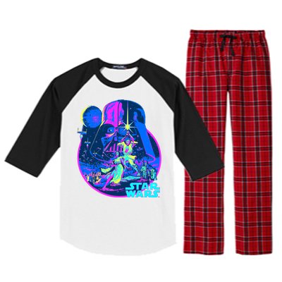 Wars Classic Bright Neon Poster Art Raglan Sleeve Pajama Set