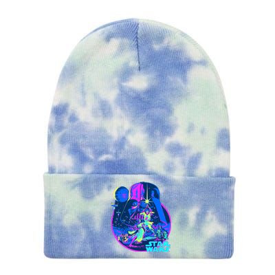 Wars Classic Bright Neon Poster Art Tie Dye 12in Knit Beanie