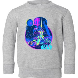 Wars Classic Bright Neon Poster Art Toddler Sweatshirt