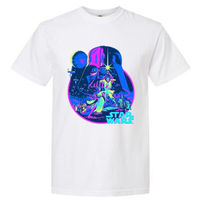 Wars Classic Bright Neon Poster Art Garment-Dyed Heavyweight T-Shirt