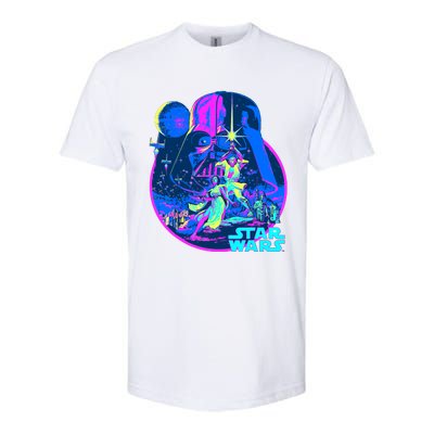 Wars Classic Bright Neon Poster Art Softstyle CVC T-Shirt