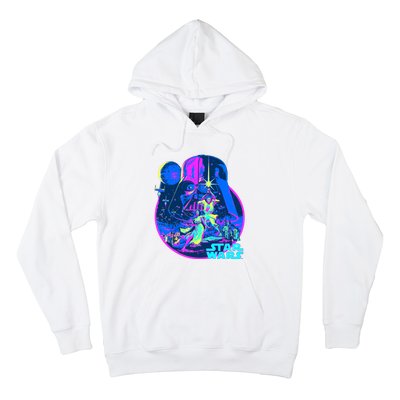 Wars Classic Bright Neon Poster Art Hoodie