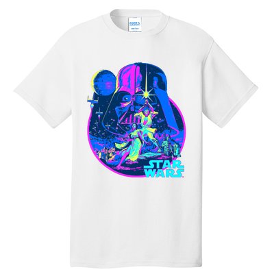 Wars Classic Bright Neon Poster Art Tall T-Shirt