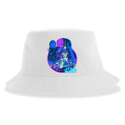 Wars Classic Bright Neon Poster Art Sustainable Bucket Hat