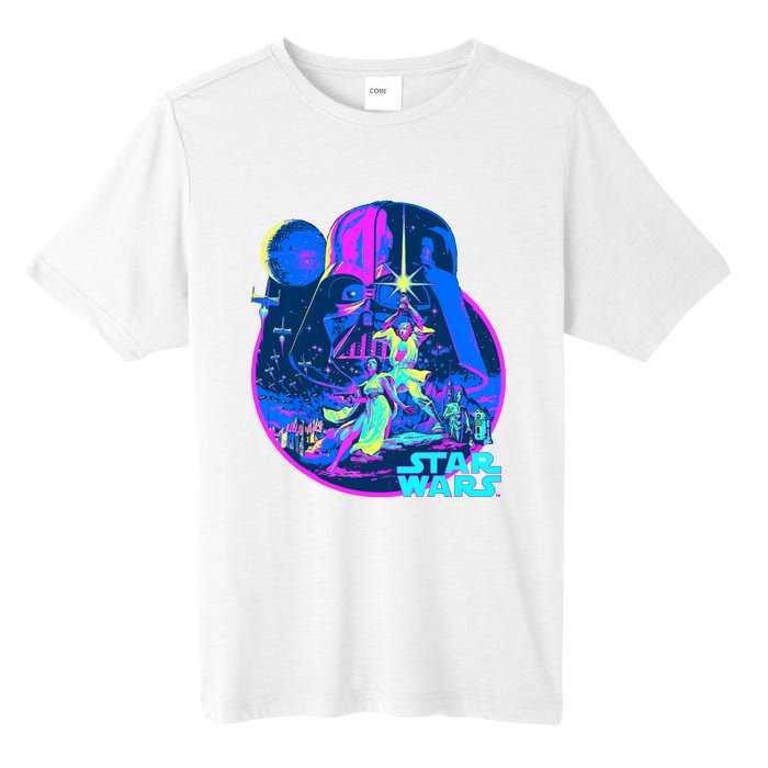 Wars Classic Bright Neon Poster Art Tall Fusion ChromaSoft Performance T-Shirt