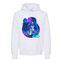 Wars Classic Bright Neon Poster Art Premium Hoodie