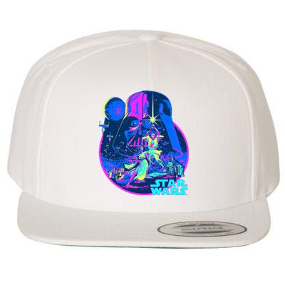 Wars Classic Bright Neon Poster Art Wool Snapback Cap