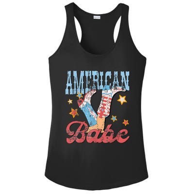 Western Cowgirl Boots Retro American Girl Babe Ladies PosiCharge Competitor Racerback Tank