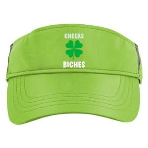 Womens Cheers Bitches Funny St Patricks Day Gifts Women Adult Drive Performance Visor