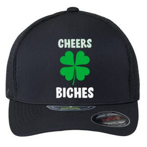 Womens Cheers Bitches Funny St Patricks Day Gifts Women Flexfit Unipanel Trucker Cap