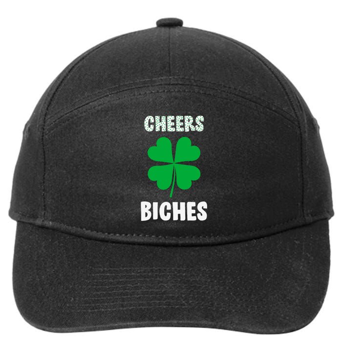 Womens Cheers Bitches Funny St Patricks Day Gifts Women 7-Panel Snapback Hat