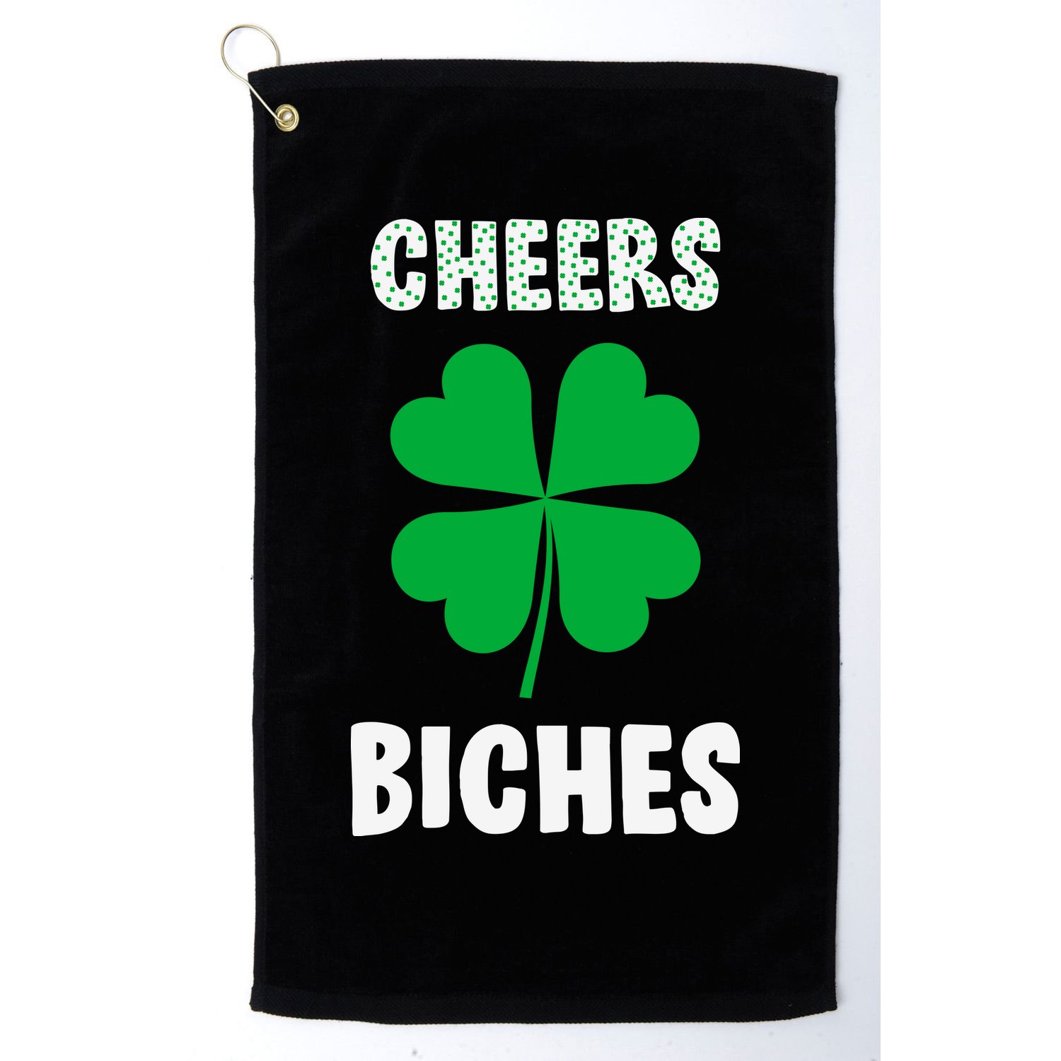 Womens Cheers Bitches Funny St Patricks Day Gifts Women Golf Towel