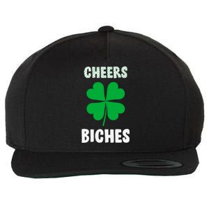 Womens Cheers Bitches Funny St Patricks Day Gifts Women Wool Snapback Cap