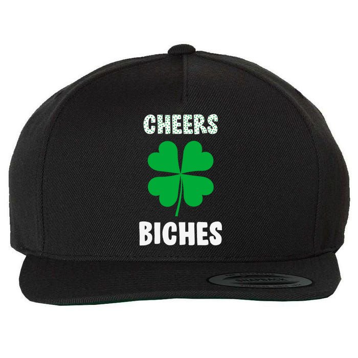 Womens Cheers Bitches Funny St Patricks Day Gifts Women Wool Snapback Cap