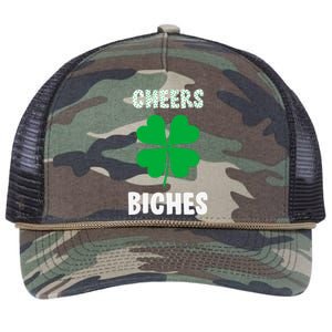 Womens Cheers Bitches Funny St Patricks Day Gifts Women Retro Rope Trucker Hat Cap