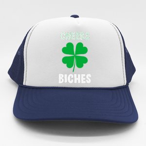 Womens Cheers Bitches Funny St Patricks Day Gifts Women Trucker Hat