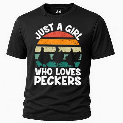 Womens Chicken Butt A Girl Who Loves Peckers Chicken Performance Shirt