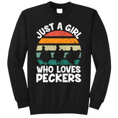 Womens Chicken Butt A Girl Who Loves Peckers Chicken Sweatshirt