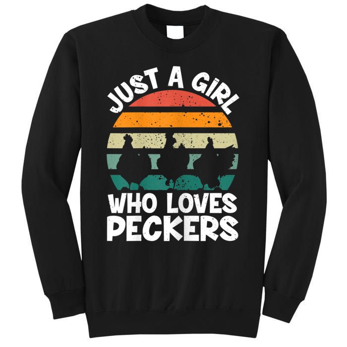 Womens Chicken Butt A Girl Who Loves Peckers Chicken Sweatshirt