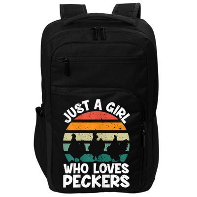 Womens Chicken Butt A Girl Who Loves Peckers Chicken Impact Tech Backpack