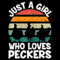 Womens Chicken Butt A Girl Who Loves Peckers Chicken Bucket Hat