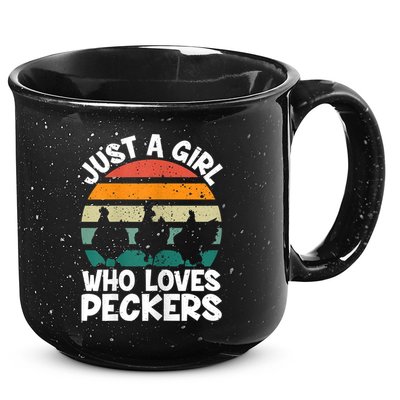 Womens Chicken Butt A Girl Who Loves Peckers Chicken 15oz Campfire Ceramic Mug
