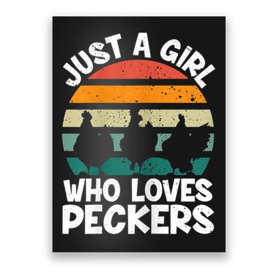 Womens Chicken Butt A Girl Who Loves Peckers Chicken Poster