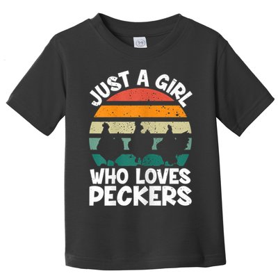Womens Chicken Butt A Girl Who Loves Peckers Chicken Toddler T-Shirt