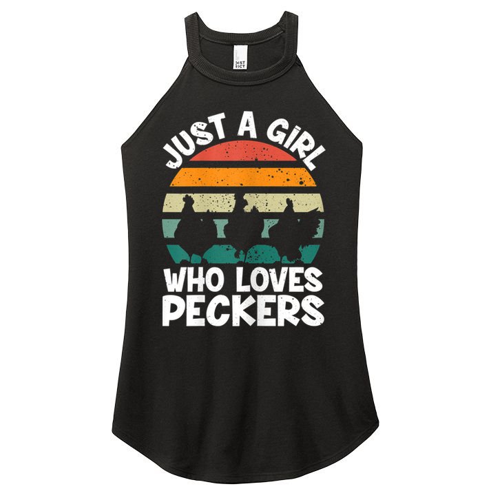 Womens Chicken Butt A Girl Who Loves Peckers Chicken Women's Perfect Tri Rocker Tank
