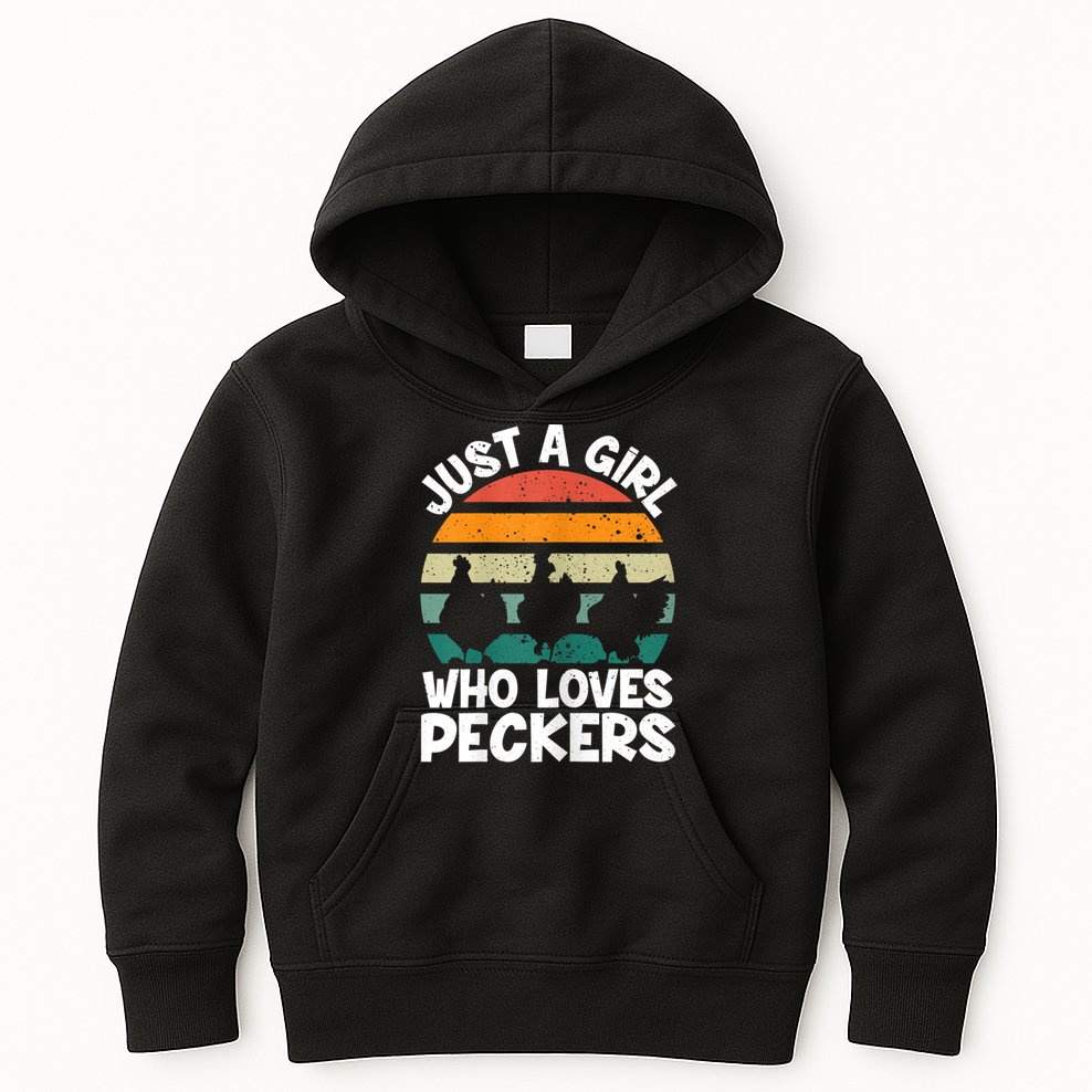 Womens Chicken Butt A Girl Who Loves Peckers Chicken Kids Hoodie
