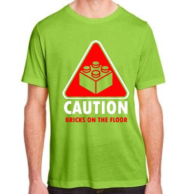 Warning Caution Building Blocks Bricks On Floor Adult ChromaSoft Performance T-Shirt