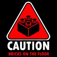 Warning Caution Building Blocks Bricks On Floor 7-Panel Snapback Hat