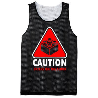 Warning Caution Building Blocks Bricks On Floor Mesh Reversible Basketball Jersey Tank