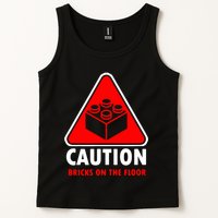Warning Caution Building Blocks Bricks On Floor Tank Top