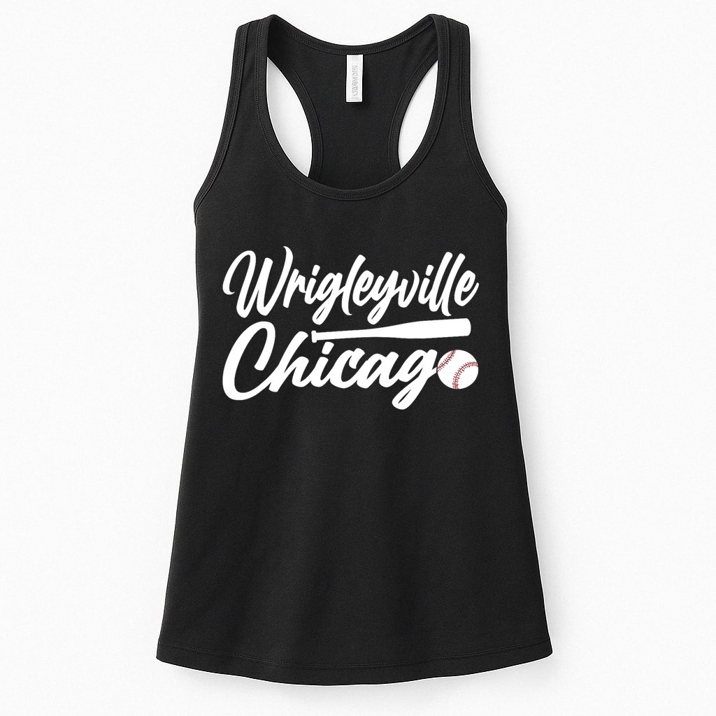 Wrigleyville Chicago Baseball American Womens Tank Top