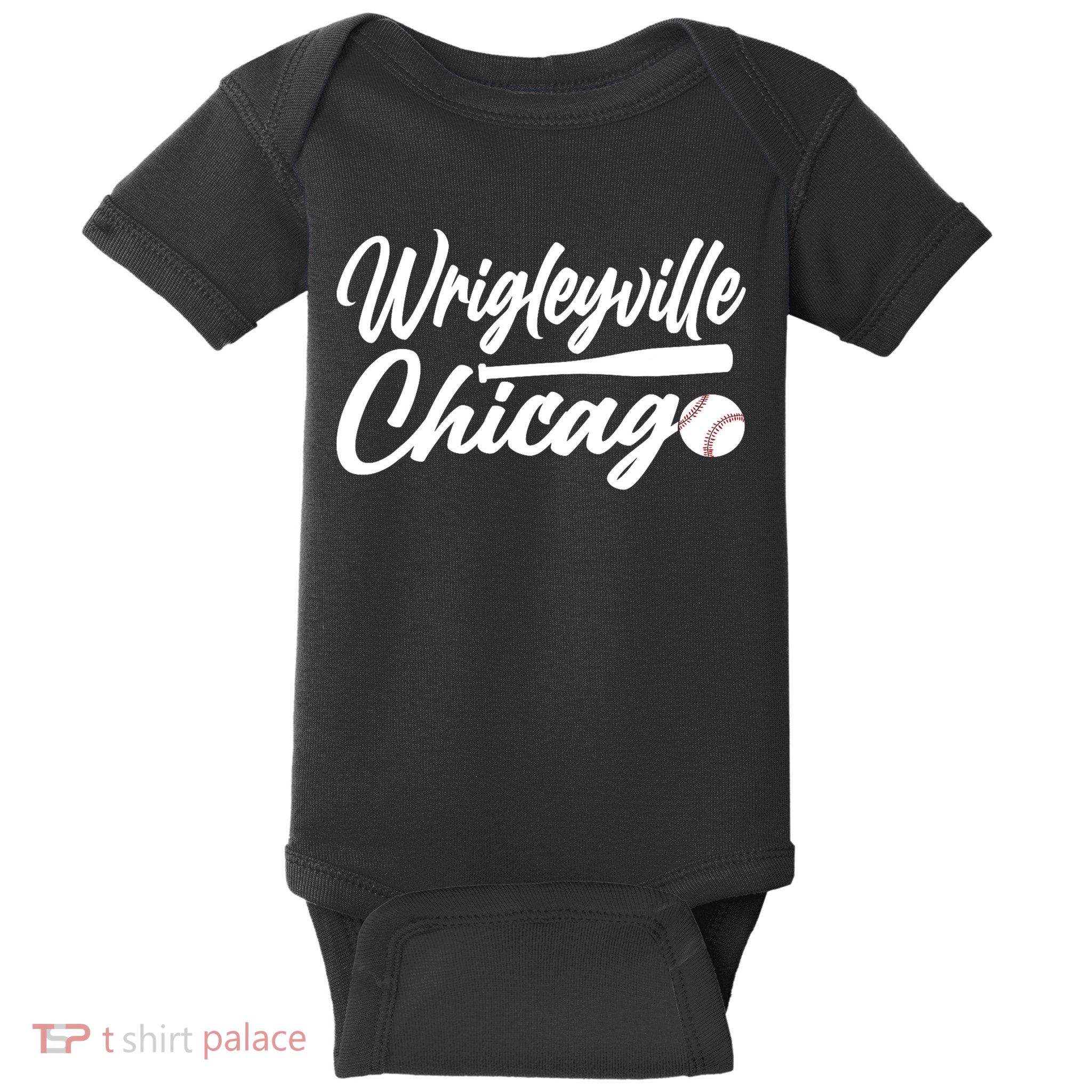 Wrigleyville Chicago Baseball American Baby Bodysuit