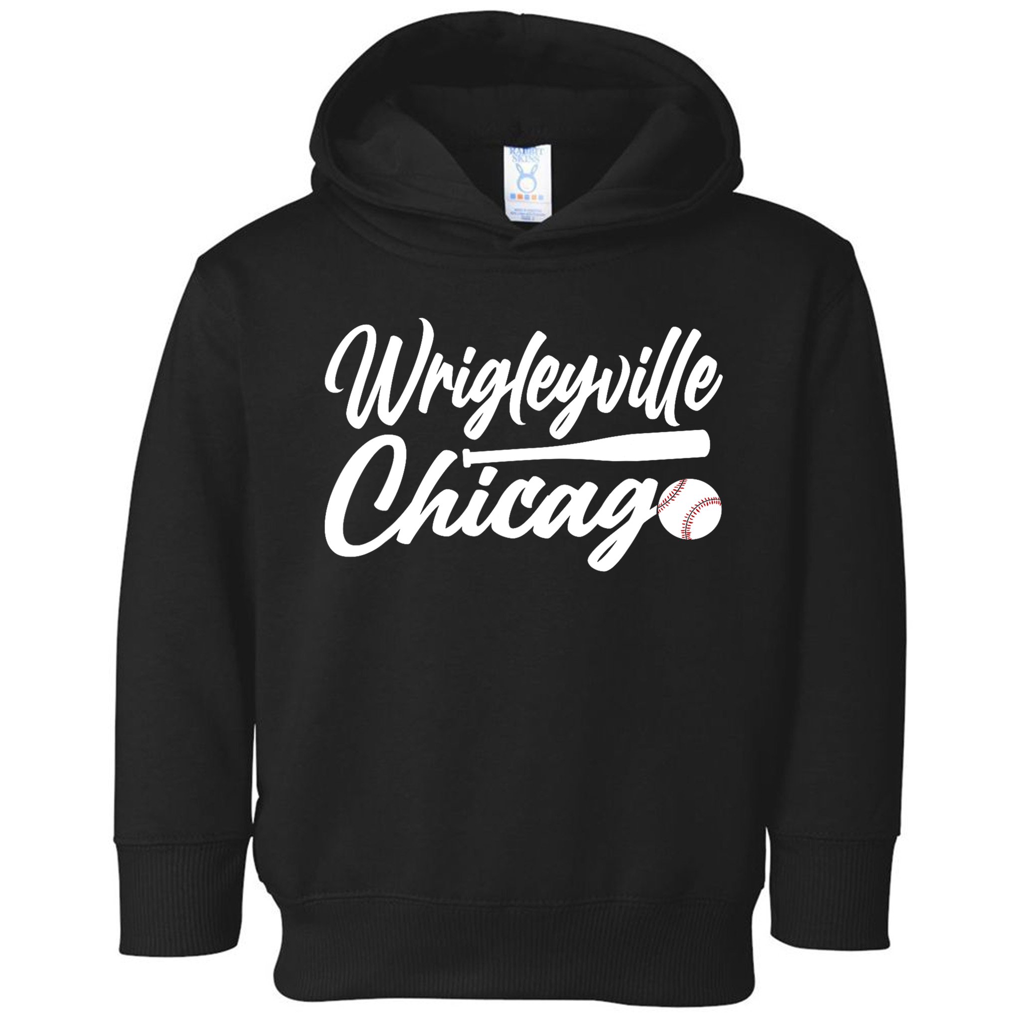 Wrigleyville Chicago Baseball American Toddler Hoodie