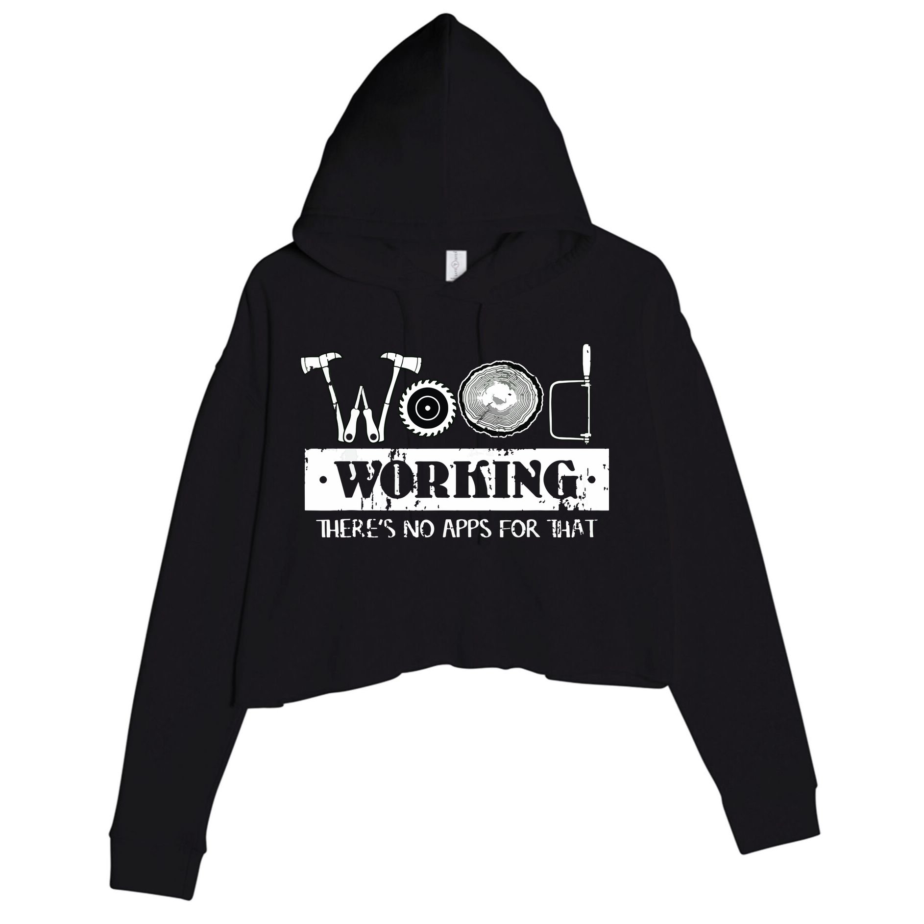 Woodworking Carving Carpenter Joiner Cabinet Woodworker Crop Fleece Hoodie