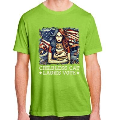 Women Childless Cat Ladies Vote Kamala Harris 2024 Gift Adult ChromaSoft Performance T-Shirt