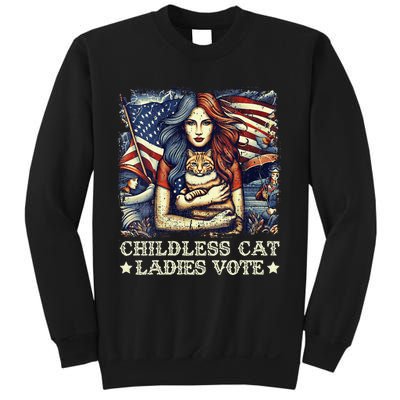 Women Childless Cat Ladies Vote Kamala Harris 2024 Gift Sweatshirt