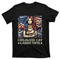 Women Childless Cat Ladies Vote Kamala Harris 2024 Gift T-Shirt