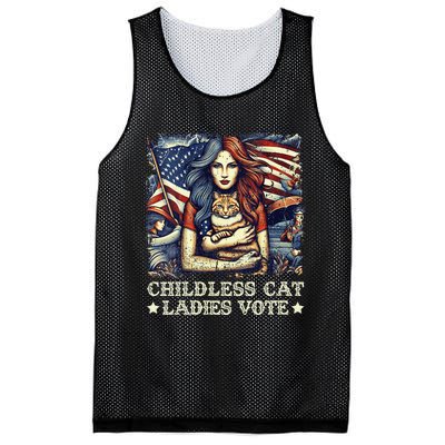 Women Childless Cat Ladies Vote Kamala Harris 2024 Gift Mesh Reversible Basketball Jersey Tank