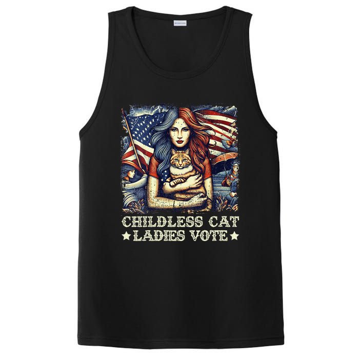 Women Childless Cat Ladies Vote Kamala Harris 2024 Gift PosiCharge Competitor Tank