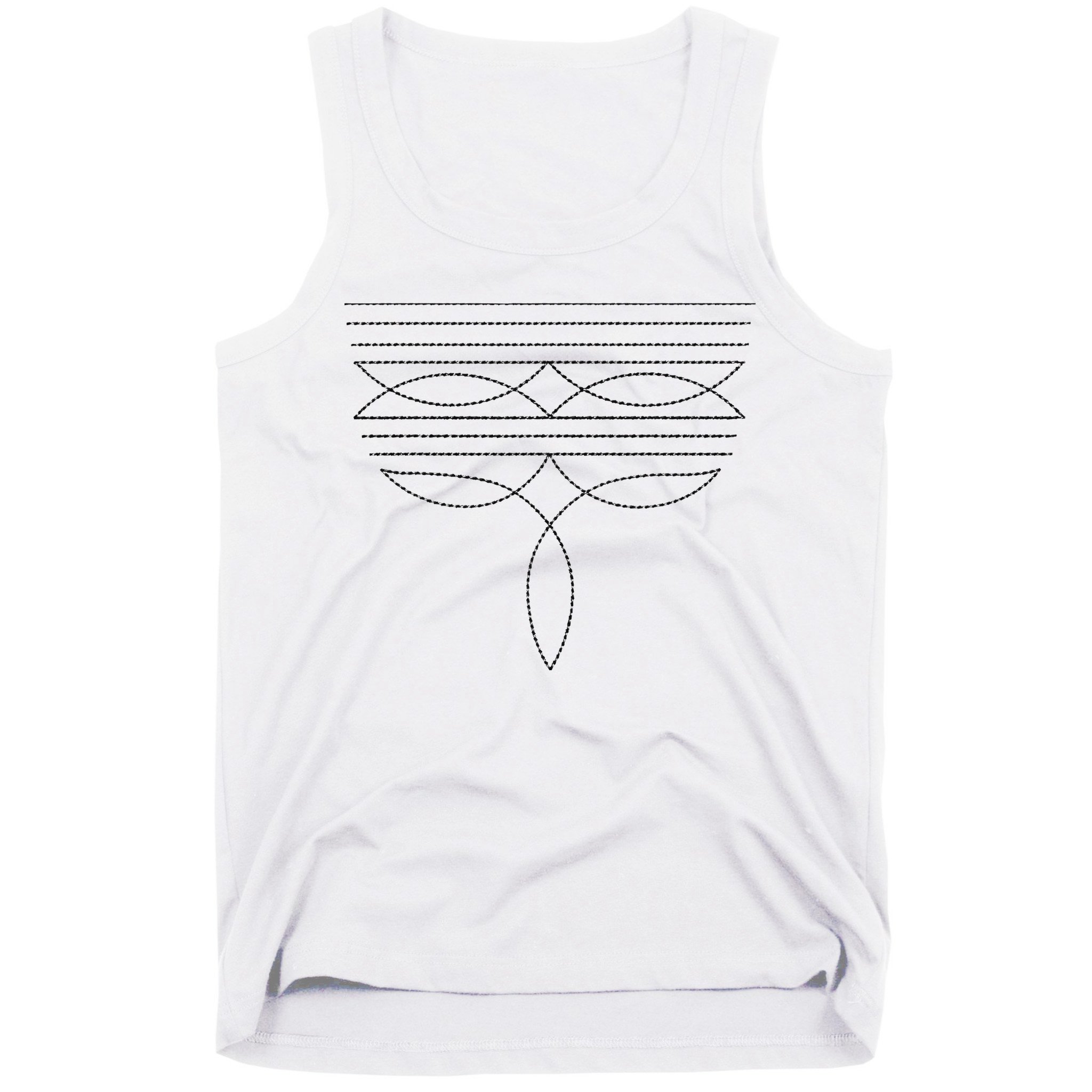 Western Country Cowboy Cowgirl Boot Stitch Western Boots Gift Tank Top