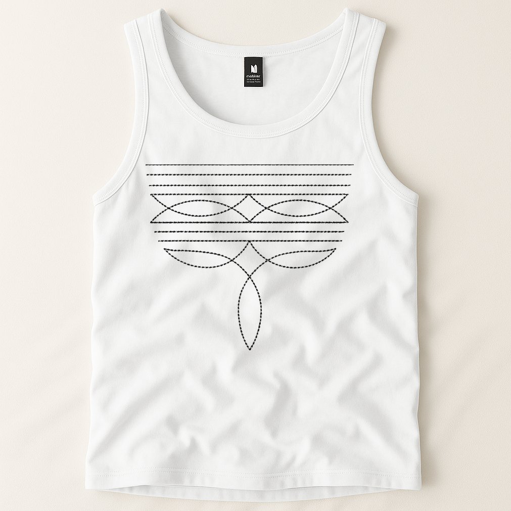 Western Country Cowboy Cowgirl Boot Stitch Western Boots Gift Tank Top