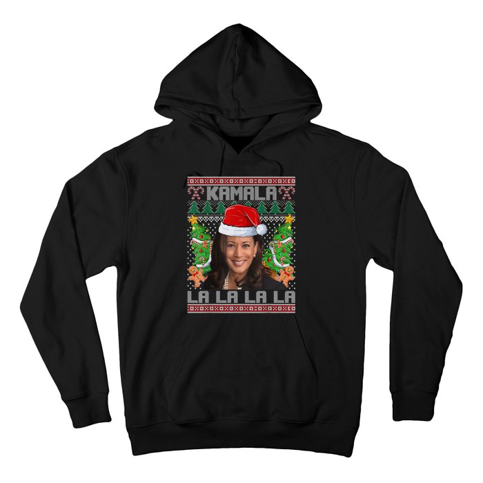 Women Christmas Comma La Funny Kamala Harris 2024 Xmas Gift Hoodie