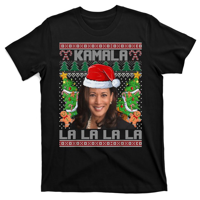 Women Christmas Comma La Funny Kamala Harris 2024 Xmas Gift T-Shirt