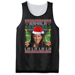 Women Christmas Comma La Funny Kamala Harris 2024 Xmas Gift Mesh Reversible Basketball Jersey Tank